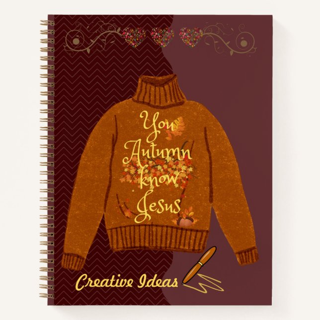 Sie Herbst kennen Jesus-Notebook Notizbuch (Vorderseite)