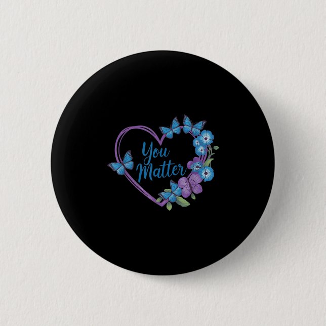 Sie Herz Selbstmordpräventionsbewusstsein  Button (Vorderseite)