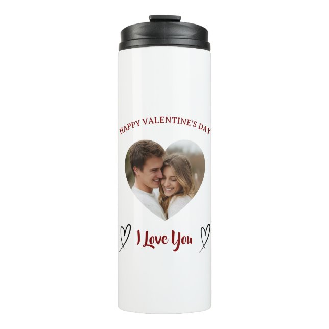 Sie & Ich Benutzerdefinierter Valentinstag-Thermob Thermosbecher (Vorderseite)
