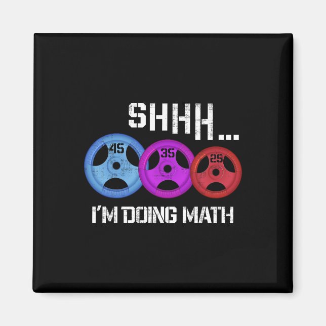 Sie ich mache Mathe Funny Workout Gym Spaß Weight Magnet (Vorne)