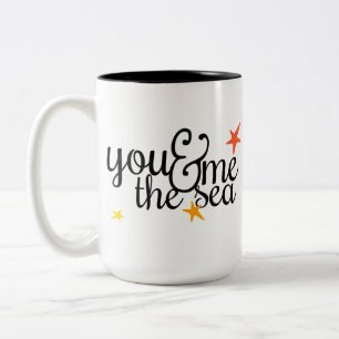 Sie, ich und die Seekaffee-Tasse Zweifarbige Tasse