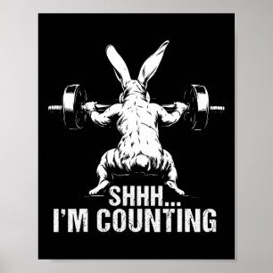 Sie ich zählen Fitness Bodybuilding Osterbrunn Poster
