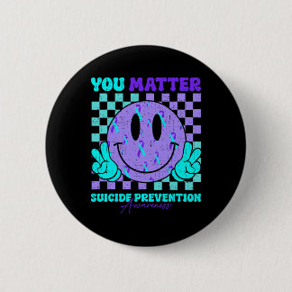 Sie Ihr Bewusstsein für Suizidprävention Aquamarin Button