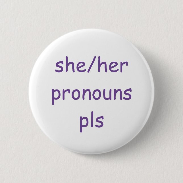 sie/ihre Pronomina Button (Vorderseite)
