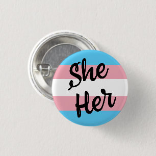 Sie ihre Pronouns Trans Button