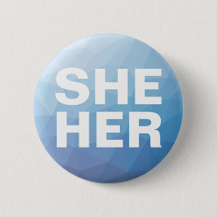 Sie ihre weiblichen Geschlechts-Pronomina Button