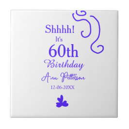 Sie ist 60. Geburtstag hinzufügen Namen lila Spani Fliese