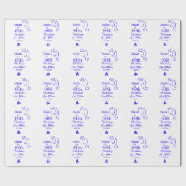 Sie ist 60. Geburtstag hinzufügen Namen lila Spani Geschenkpapier