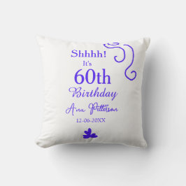 Sie ist 60. Geburtstag hinzufügen Namen lila Spani Kissen