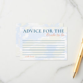 Sie ist auf Cloud 9 Advice für Bride Brautparty Begleitkarte