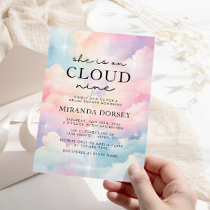 Sie ist auf Cloud 9 Dreamy Stars Brautparty Einladung