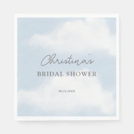 Sie ist auf Cloud 9 Dreamy Watercolor Brautparty Serviette
