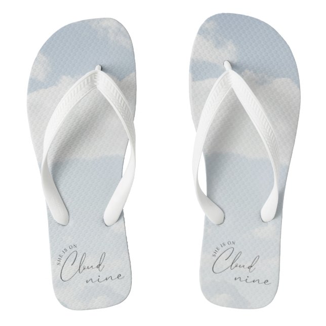 Sie ist auf Cloud 9 Junggeselinnen-Abschied Favori Flip Flops (Fußbett)