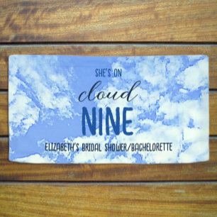 Sie ist auf Cloud Nine! Brautparty/Bachelorette Banner