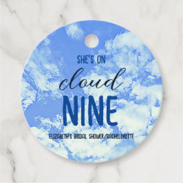 Sie ist auf Cloud Nine! Brautparty/Bachelorette Geschenkanhänger