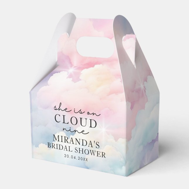 Sie ist auf Cloud Nine Brautparty Geschenkschachtel (Vorderseite)