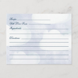 Sie ist auf Cloud Nine Brautparty Rezept Begleitkarte