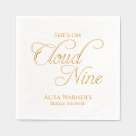 Sie ist auf Cloud Nine Elegant Brautparty Servietten Mit Folie