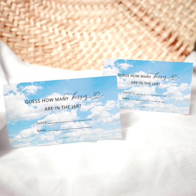 Sie ist auf Cloud Nine, wie viele Kisses Bridal Ga Begleitkarte (Von Creator hochgeladen)