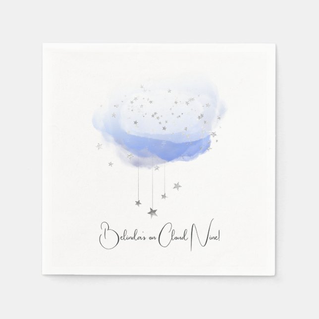 Sie ist auf der Hochzeits-Party "Cloud Nine" Serviette (Vorderseite)