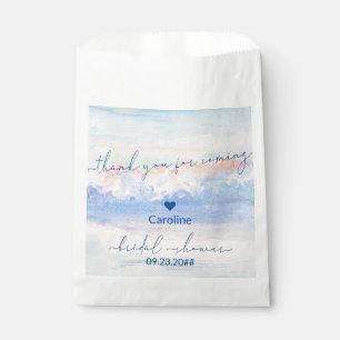 Sie ist auf Wolke 7 Pastell-Aquarell-Braut-Tag Geschenktütchen
