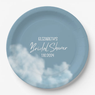 Sie ist auf Wolke 9 Elegante Bridal Shower Dreamy Pappteller