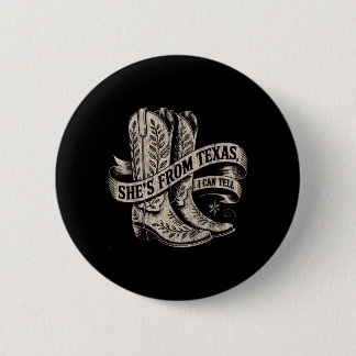 Sie ist aus Texas, das kann ich sagen, Vintage-Cow Button