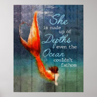 Sie ist aus Tiefen Meerjungfrau