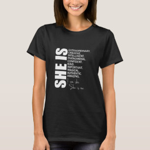 Sie ist außergewöhnlich, kreativ, intelligent, Phe T-Shirt