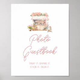 Sie ist außerhalb des Market Brautparty Foto Gäste Poster