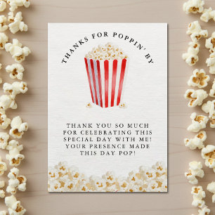 Sie ist bereit, das Baby Shower Popcorn Danke zu p