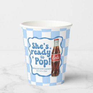 Sie ist bereit, das Baby zu bekommen - Baby Shower Pappbecher