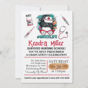 Sie ist bereit, den Shots Nursing Abschluss zu nen Einladung