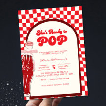 Sie ist bereit, die Baby-Party mit Soda-Cola zu sp