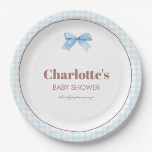 Sie ist bereit, die blaue Limonade-Pop-Baby-Party Pappteller