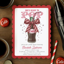 Sie ist bereit, die Cola-Flaschen-Baby-Party platz