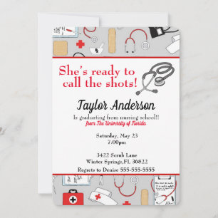 Sie ist bereit, die Schule für die Krankenpflege z Einladung