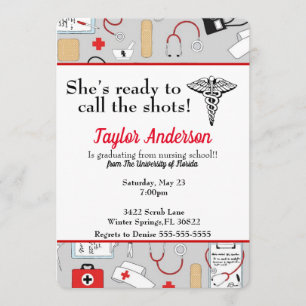 Sie ist bereit, die Schuss-Krankenpflege-Schule zu Einladung