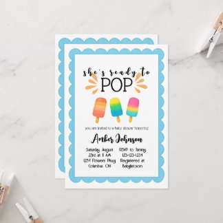 Sie ist bereit für Pop-Dusche Einladung