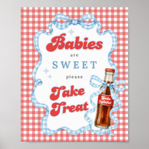 Sie ist bereit, Pop-Soda-Baby-Party-Süßigkeiten Poster