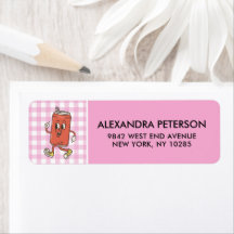 Sie ist bereit, Retro-Rosa-Gingham-Soda-Return zu