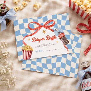 Sie ist bereit, Soda-Baby-Shower-Windel-Raffle zu Begleitkarte