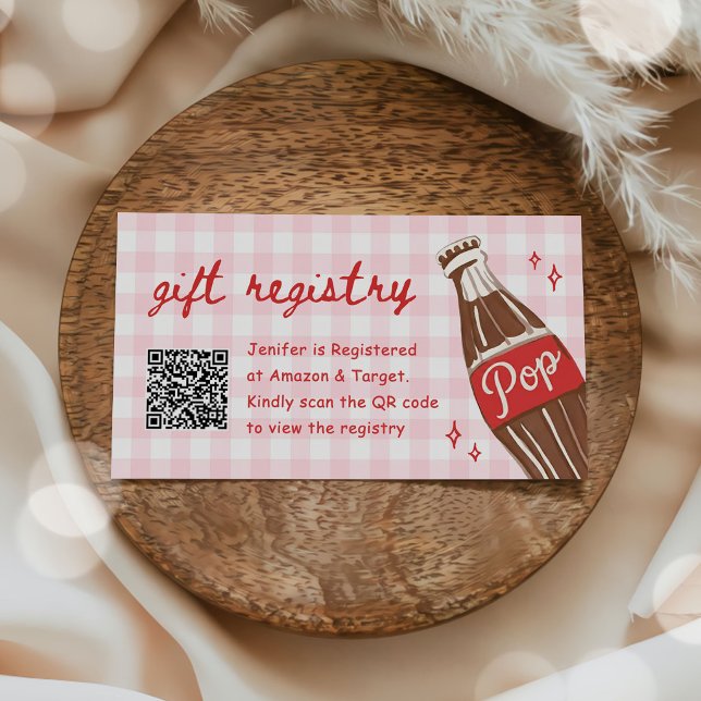 Sie ist bereit, Soda-QR-Code-Geschenkregistrierung Begleitkarte (Von Creator hochgeladen)