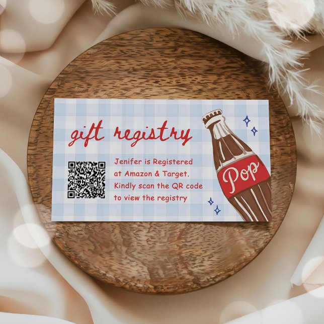Sie ist bereit, Soda-QR-Code-Geschenkregistrierung Begleitkarte (Von Creator hochgeladen)