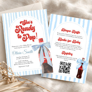 Sie ist bereit zu platzen Baby Shower Alles in Ein Einladung
