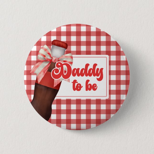 Sie ist bereit zu platzen Baby Shower Daddy To Be  Button (Vorderseite)