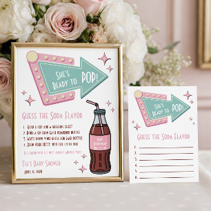 Sie ist bereit zu platzen! Baby Shower Erratspiel Poster