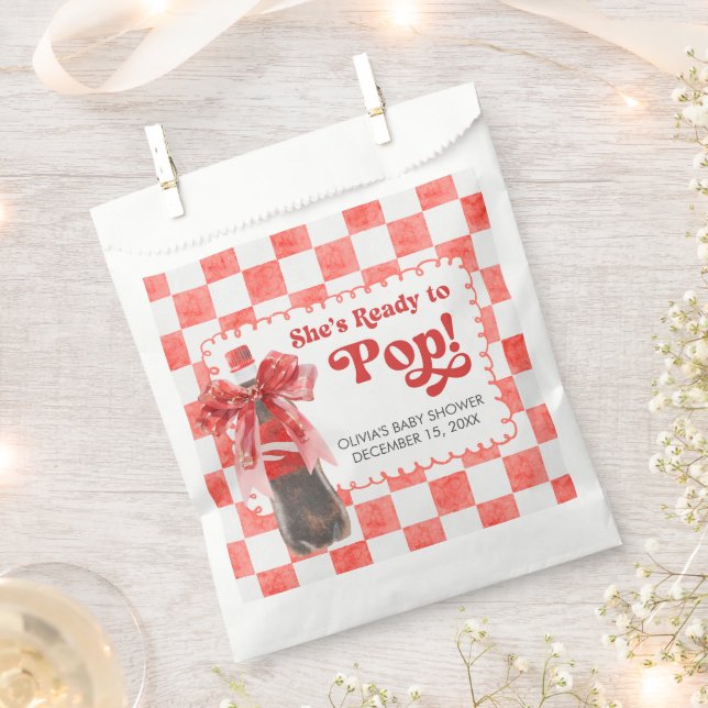 Sie ist bereit zu platzen Baby Shower Geschenktütchen (Ausgeschnitten)