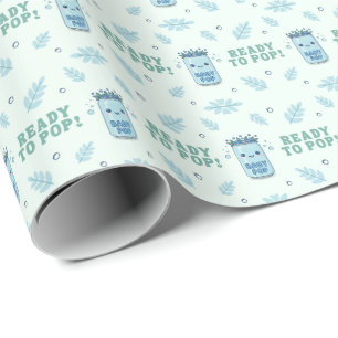 Sie ist bereit zu platzen Baby Shower Junge Boho K Geschenkpapier