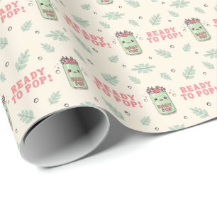 Sie ist bereit zu platzen Baby Shower Mädchen Boho Geschenkpapier